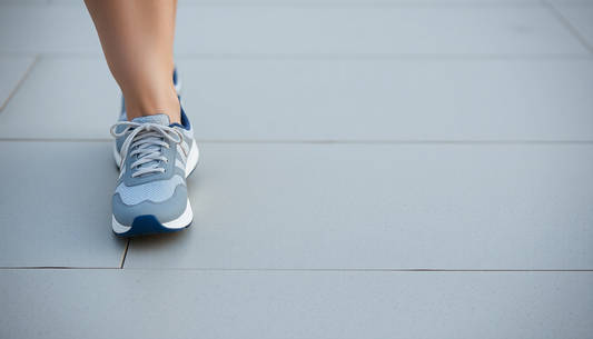 A pair of comfortable walking sneakers on a clean surface