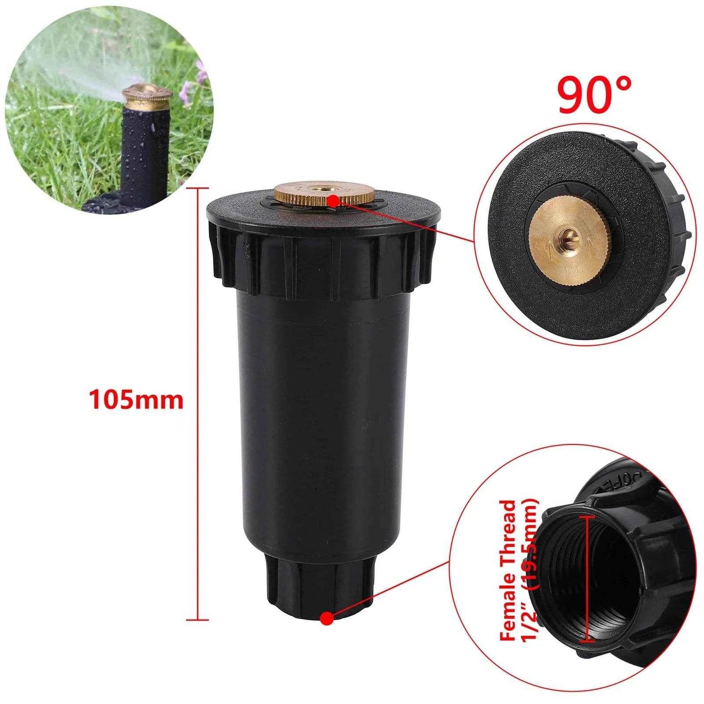Qoraheyhub 360 Degree Stretch Scattering Sprinkler - Adjustable Lawn Watering