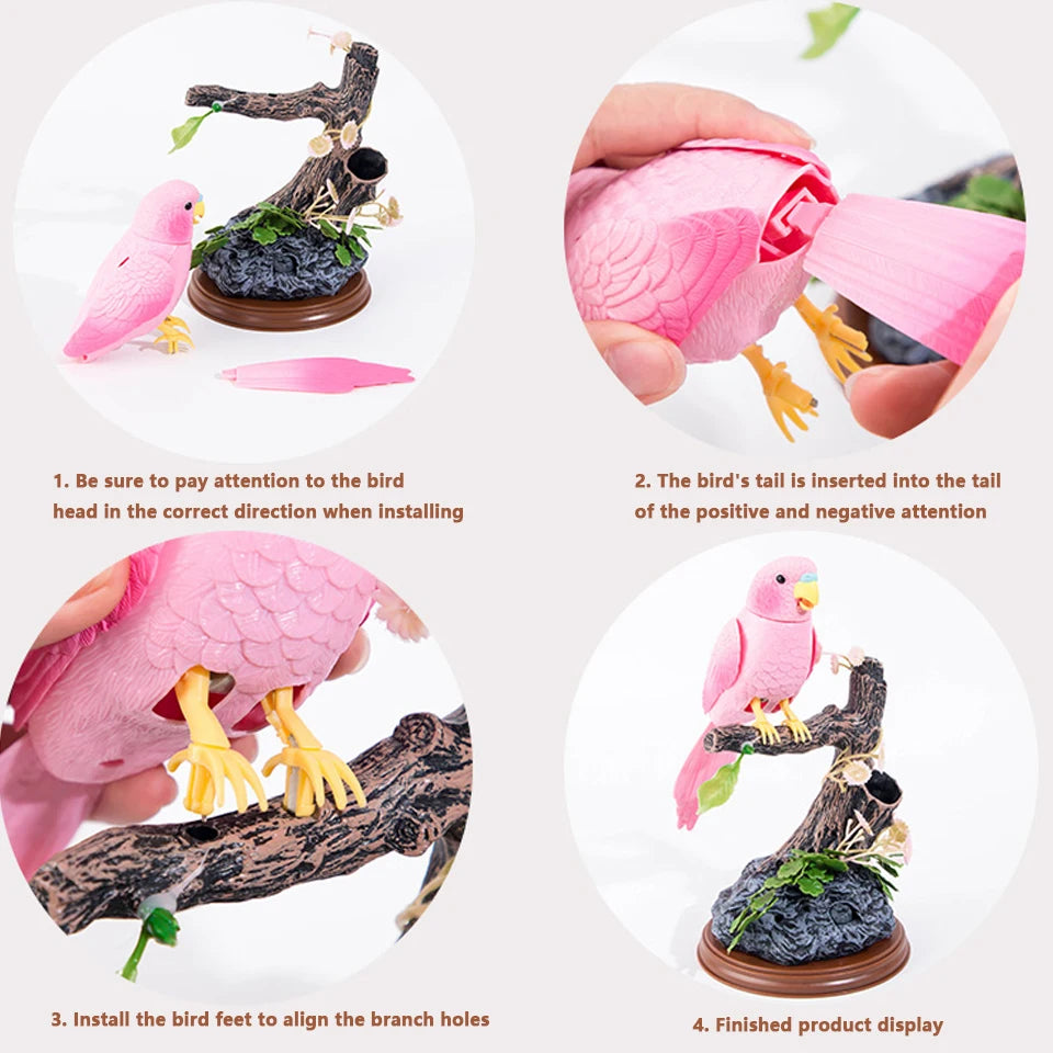 Electric Simulation Voice Control Parrot Toy Musical Magpie Talking Electronic Pet Bird Model Decoration Children'S Toy Gift - Qoraheyhub