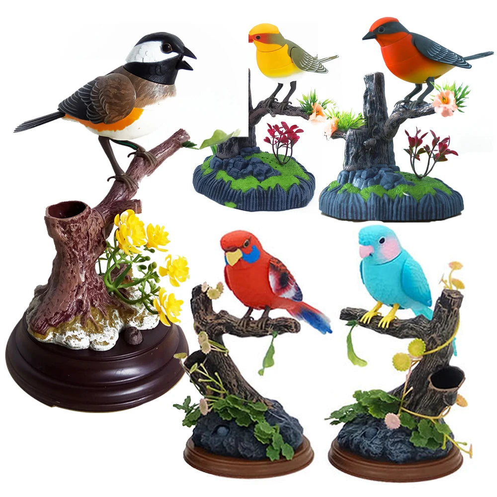 Electric Simulation Voice Control Parrot Toy Musical Magpie Talking Electronic Pet Bird Model Decoration Children'S Toy Gift - Qoraheyhub