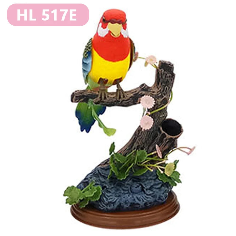 Electric Simulation Voice Control Parrot Toy Musical Magpie Talking Electronic Pet Bird Model Decoration Children'S Toy Gift - Qoraheyhub