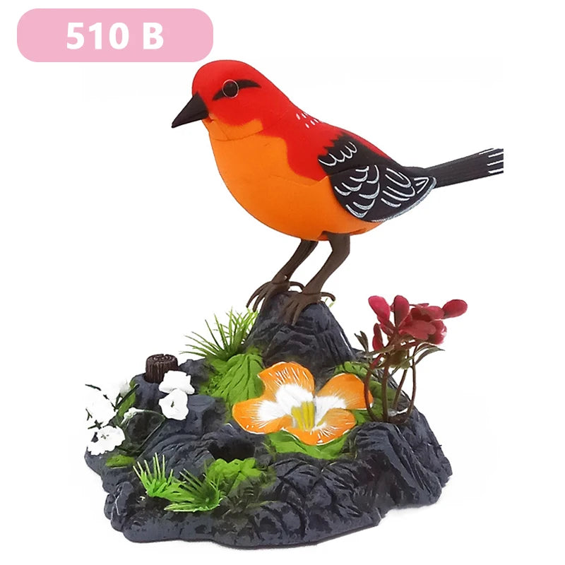 Electric Simulation Voice Control Parrot Toy Musical Magpie Talking Electronic Pet Bird Model Decoration Children'S Toy Gift - Qoraheyhub