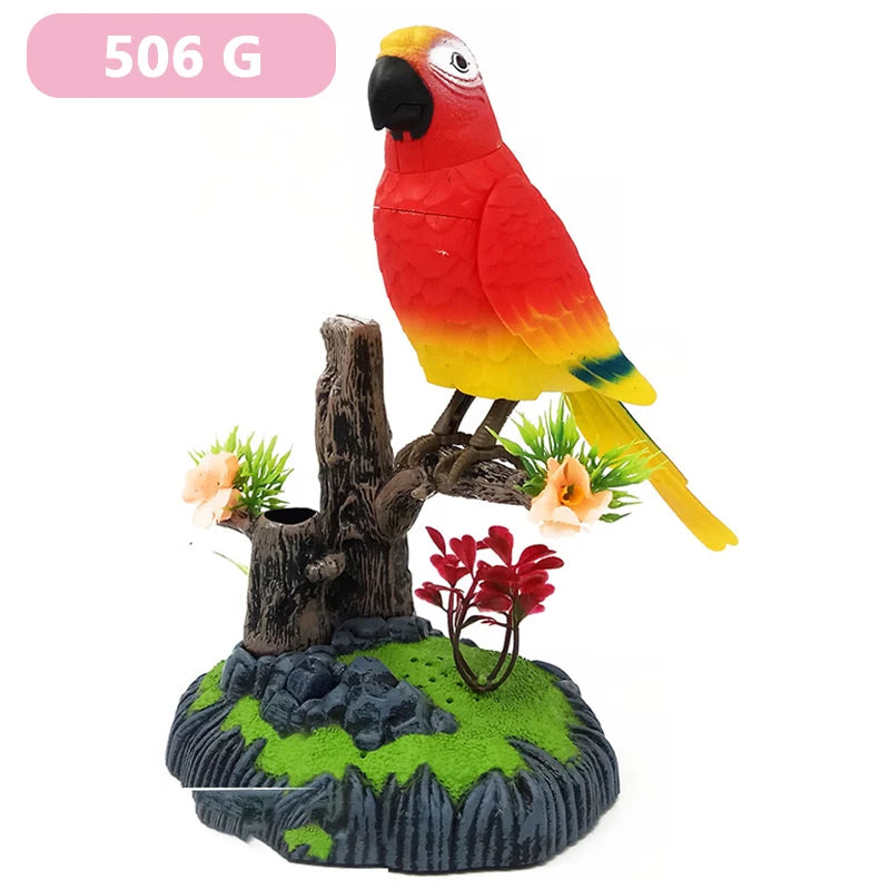 Electric Simulation Voice Control Parrot Toy Musical Magpie Talking Electronic Pet Bird Model Decoration Children'S Toy Gift - Qoraheyhub