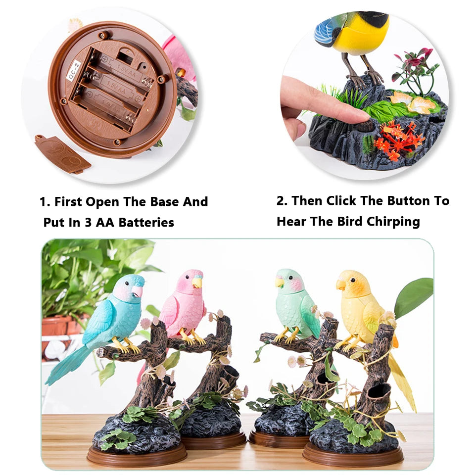 Electric Simulation Voice Control Parrot Toy Musical Magpie Talking Electronic Pet Bird Model Decoration Children'S Toy Gift - Qoraheyhub