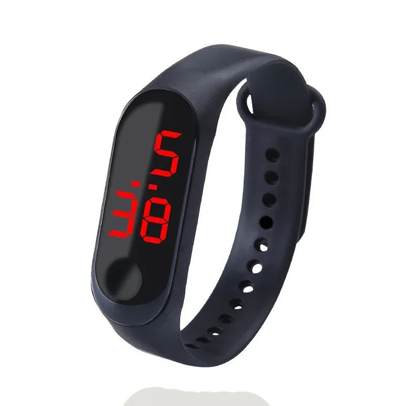 Fashion Sports Watch for Kids Children Waterproof Led Digital Watch Ultra-light Silicone Strap Teen Boys Girls WristWatch Unisex - Qoraheyhub