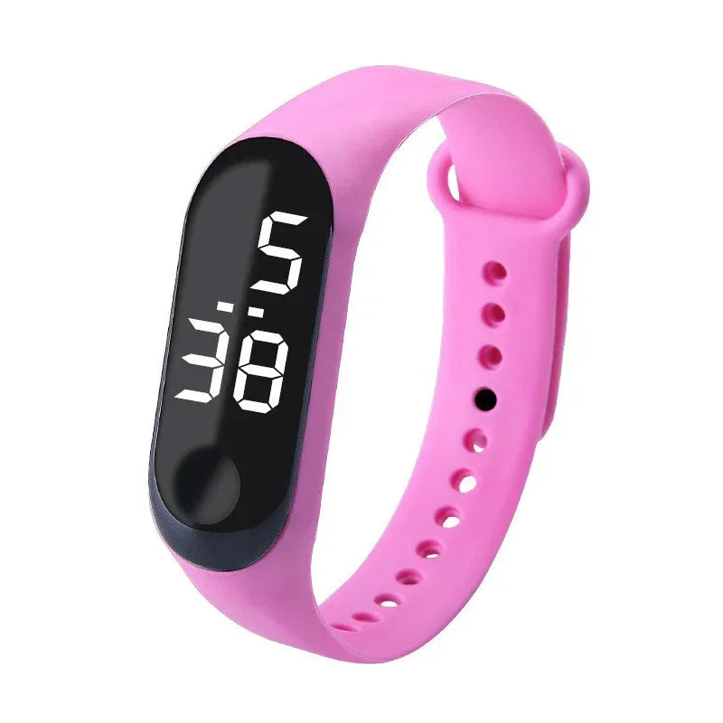 Fashion Sports Watch for Kids Children Waterproof Led Digital Watch Ultra-light Silicone Strap Teen Boys Girls WristWatch Unisex - Qoraheyhub