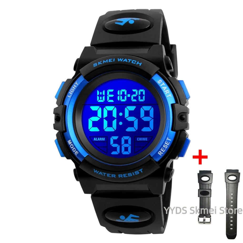 SKMEI 1266 Children's Watches for Boy Girl Color LED Display Digital Alarm Clock Waterproof Sports Kids Wristwatches 1548 Reloj - Qoraheyhub