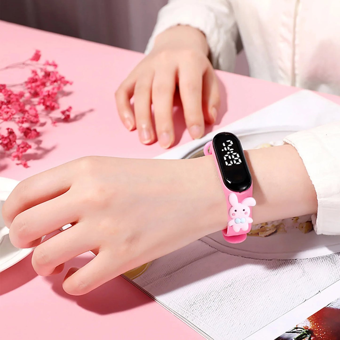 Multi-color Smart Watch For Children Boy Girl Fashion LED Digital Wrist Watches Silicone Strap Waterproof Sport Watch Relogio - Qoraheyhub