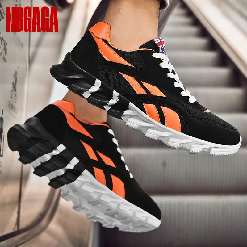 Men's Large Size 46-48 Running Walking Shoes Lightweight Breathable Mesh Cushioned Non-Slip Outdoor Casual Jogging Sneakers