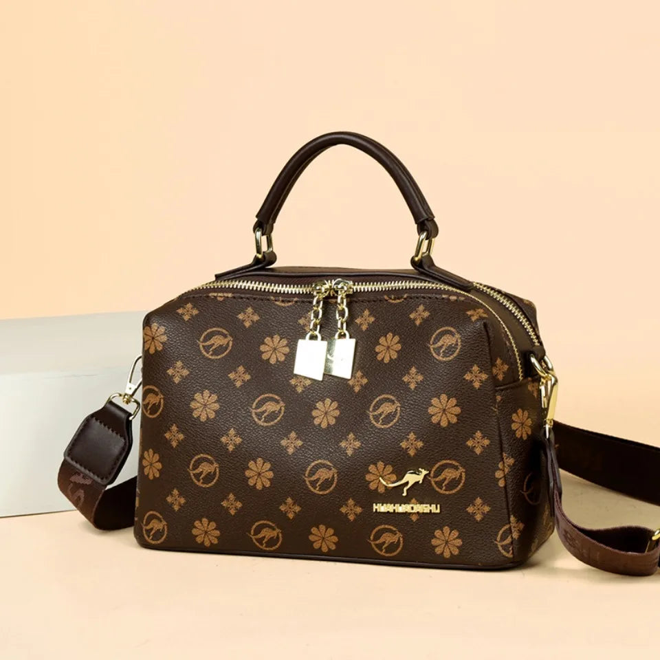 Genuine Luxury Women Handbags and Purses Brand Designer Crossbody Bags High Quality Printed Leather Shoulder Messenger Bag Totes