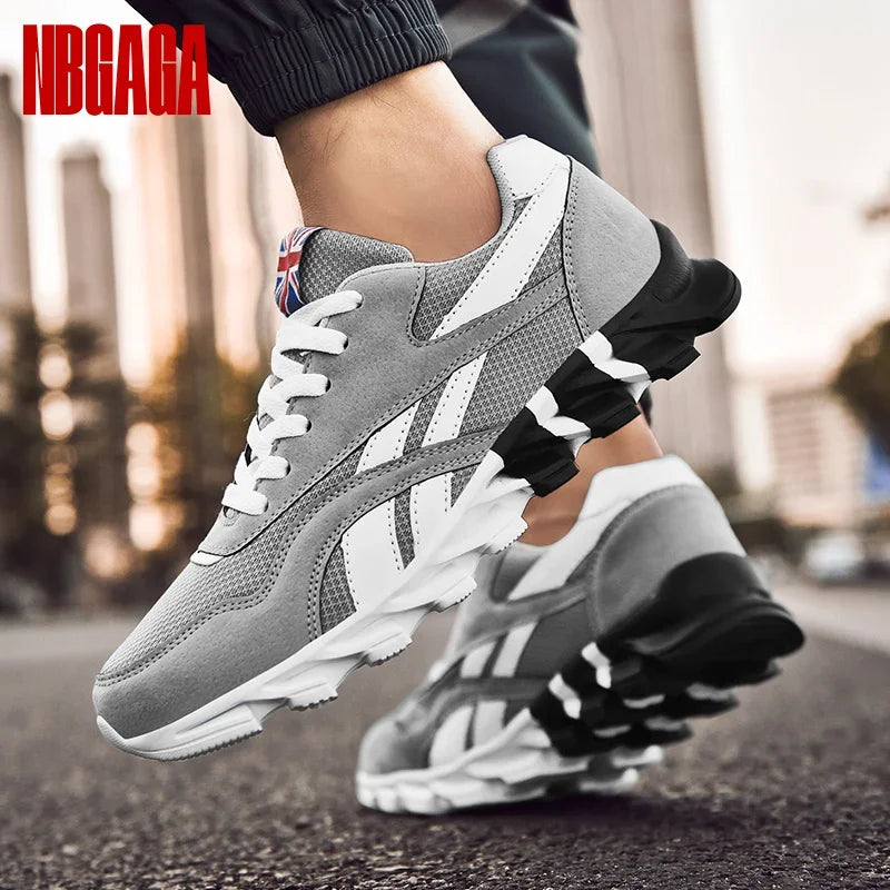 Men's Large Size 46-48 Running Walking Shoes Lightweight Breathable Mesh Cushioned Non-Slip Outdoor Casual Jogging Sneakers