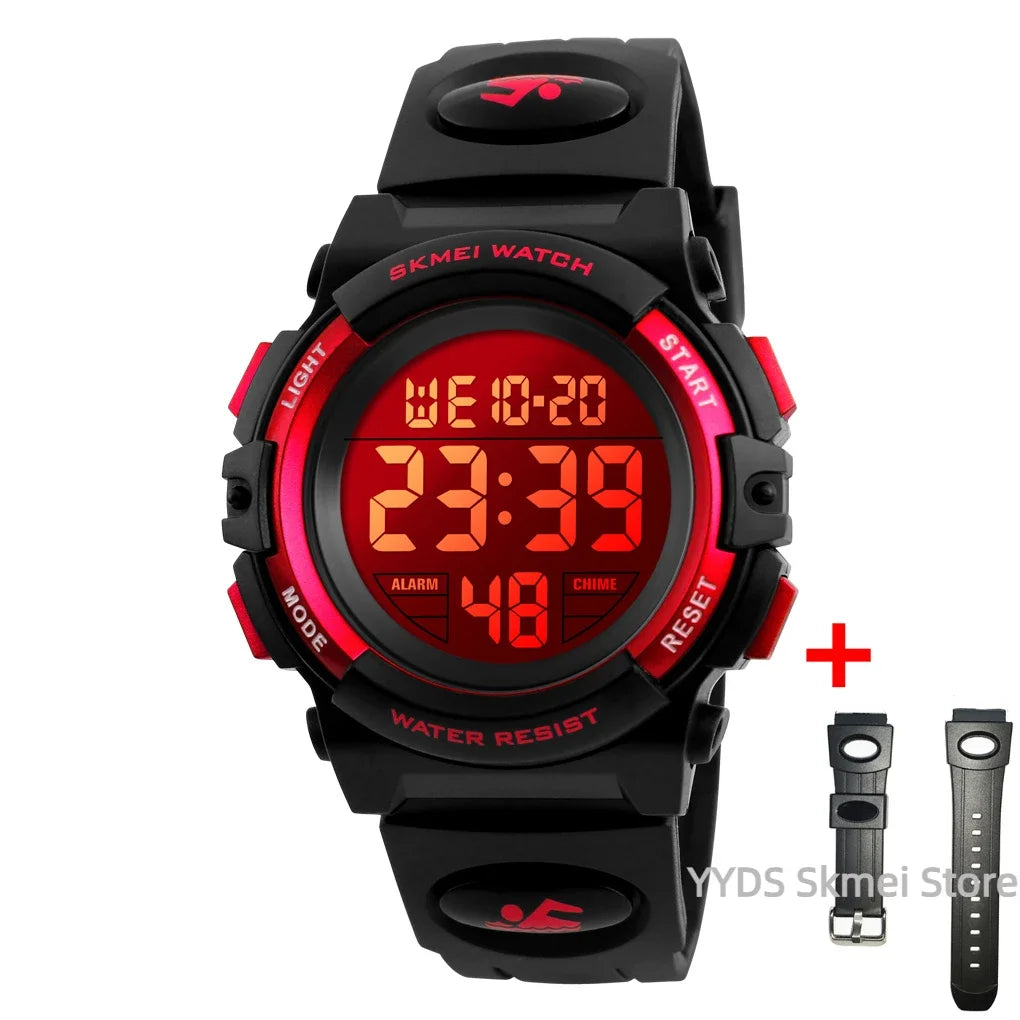 SKMEI 1266 Children's Watches for Boy Girl Color LED Display Digital Alarm Clock Waterproof Sports Kids Wristwatches 1548 Reloj - Qoraheyhub