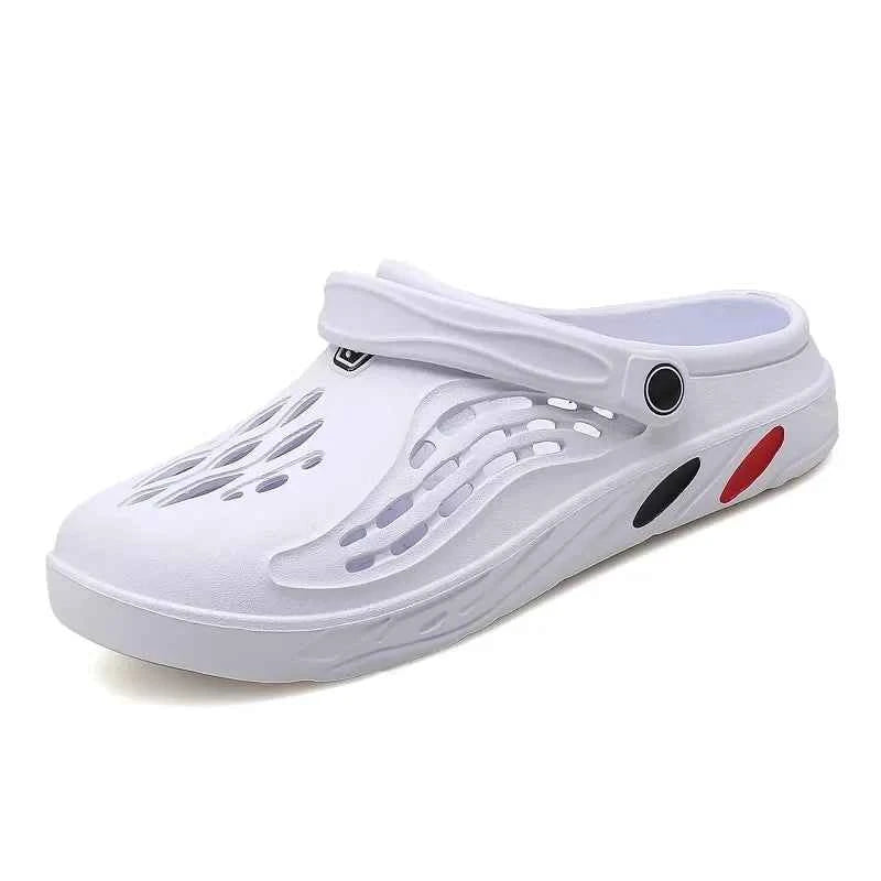 Unisex Beach Sandals Light Weight Hollow Slippers Summer Quick Dry Flat Classical Men Women Clogs Plus Size 36-49