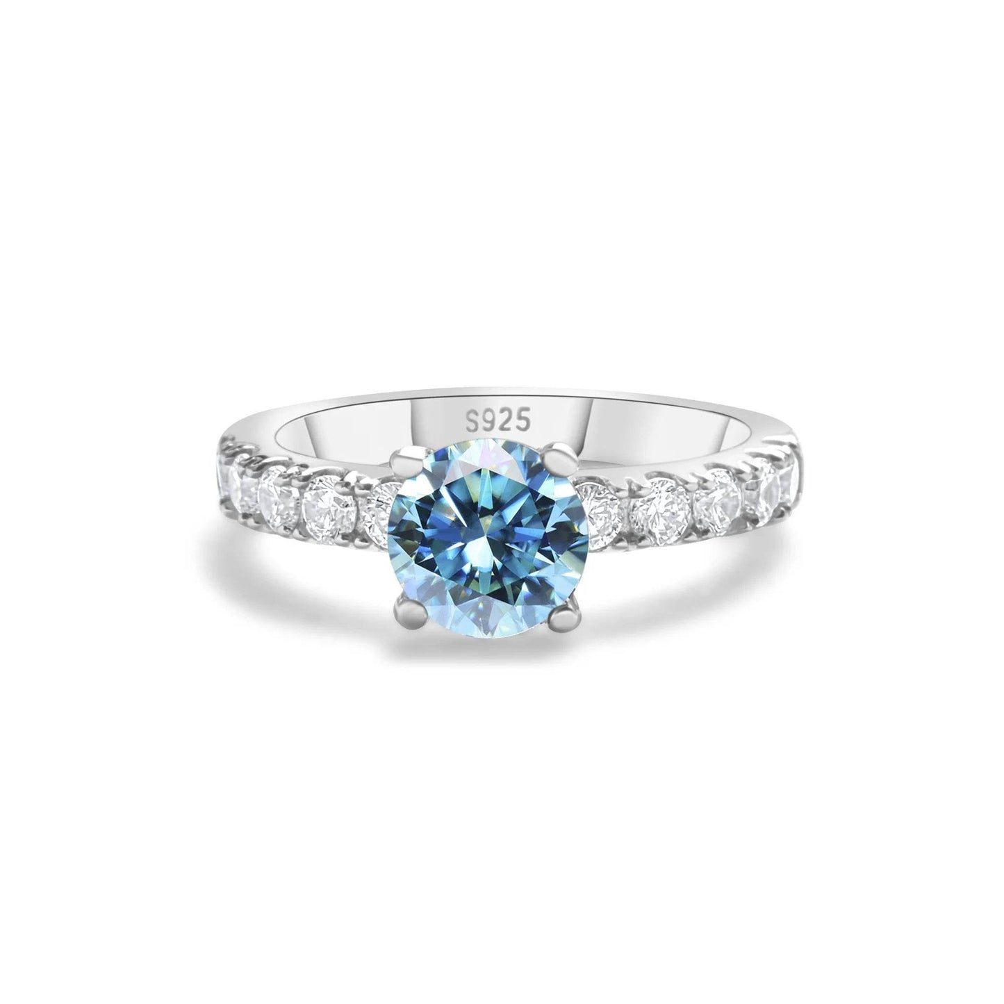 1.0 carat Simple Design Moissanite Ring with 4 Claw S925 Sterling Silver Women's Engagement Band Fashion fine Jewelry gift - Jewelrieshub - - jewelrieshub.com - Jewelrieshub -
