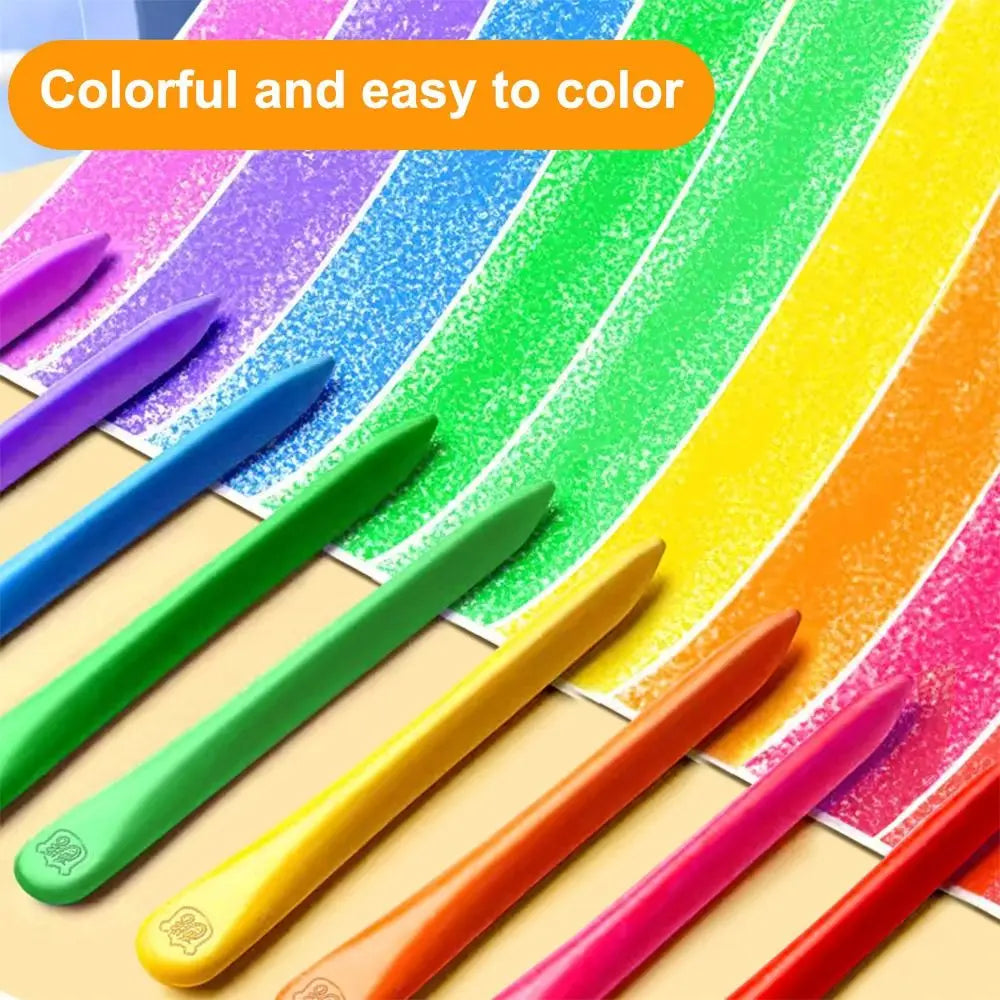 12/24/36/48Colors Plastic Plastic Crayon 12/24/36/48Colors Not Dirty Hands Colored Crayon Washable Erasable Wax Pencil Students - Qoraheyhub