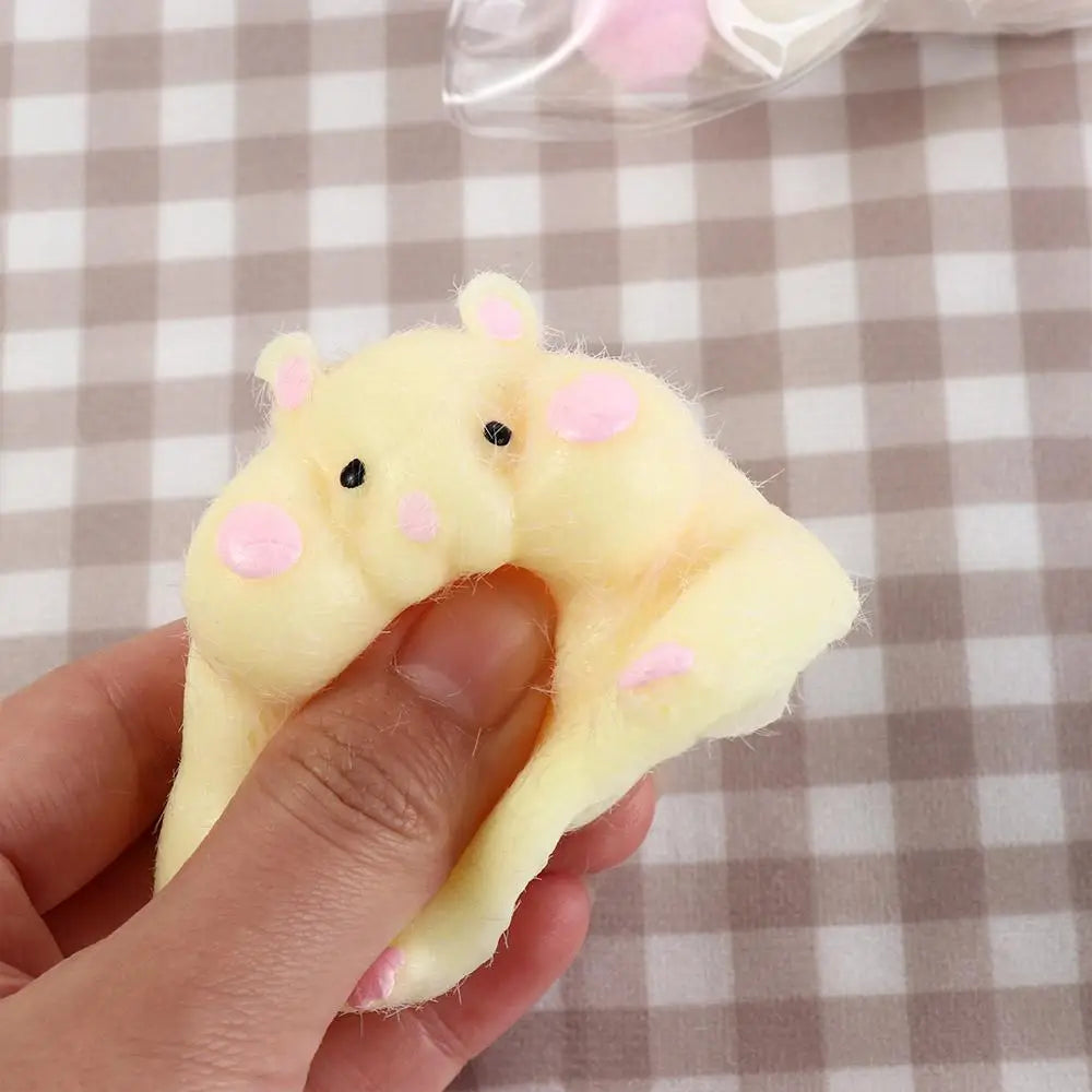 Cute Taba Squishy Hamster Squeeze Toy Cartoon Fidgets Toy Funny Plush Pinch Decompression Toy Stress Relief For Kids Adults Gift - Qoraheyhub