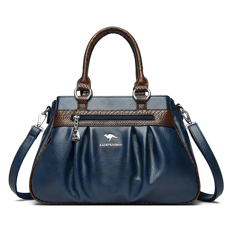 Three Layers Luxury Casual Tote Women Bag High Quality Pu Leather Ladies Hand Bags for Women Big Shoulder Crossbody Bags Sac New