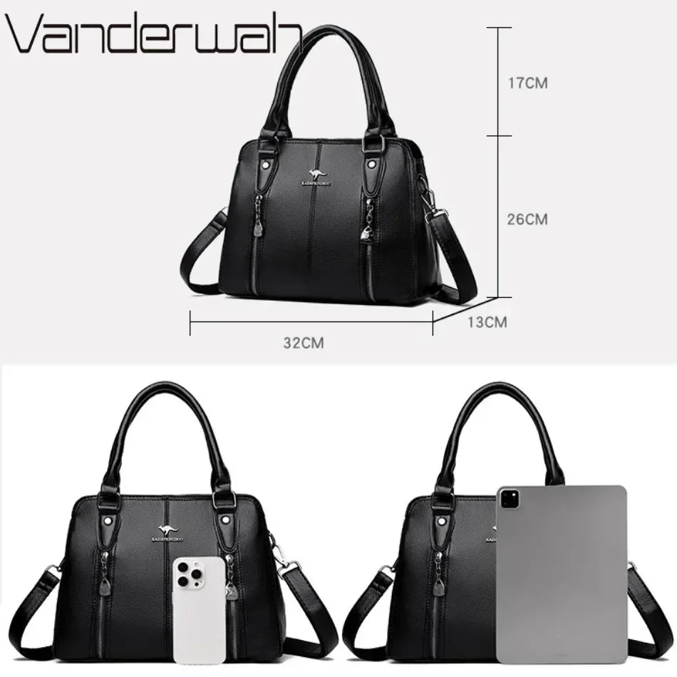 Genuine Brand Luxury Handbags Women Bag Designer Casual Tote Bag High Quality Leather Shoulder Crossbody Bags for Women 2024 New
