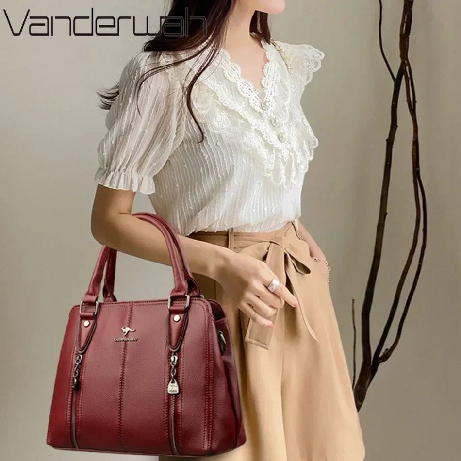 Genuine Brand Luxury Handbags Women Bag Designer Casual Tote Bag High Quality Leather Shoulder Crossbody Bags for Women 2024 New