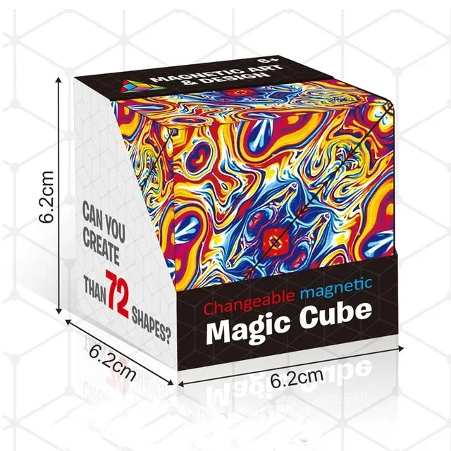 Magic Infinite Cosmic Cube Shasibo Cubes Magnetic Changeable Cubes Magnetic Cubes Magnet Fidget AntiStres Flip Cubic Puzzle Toys - Qoraheyhub