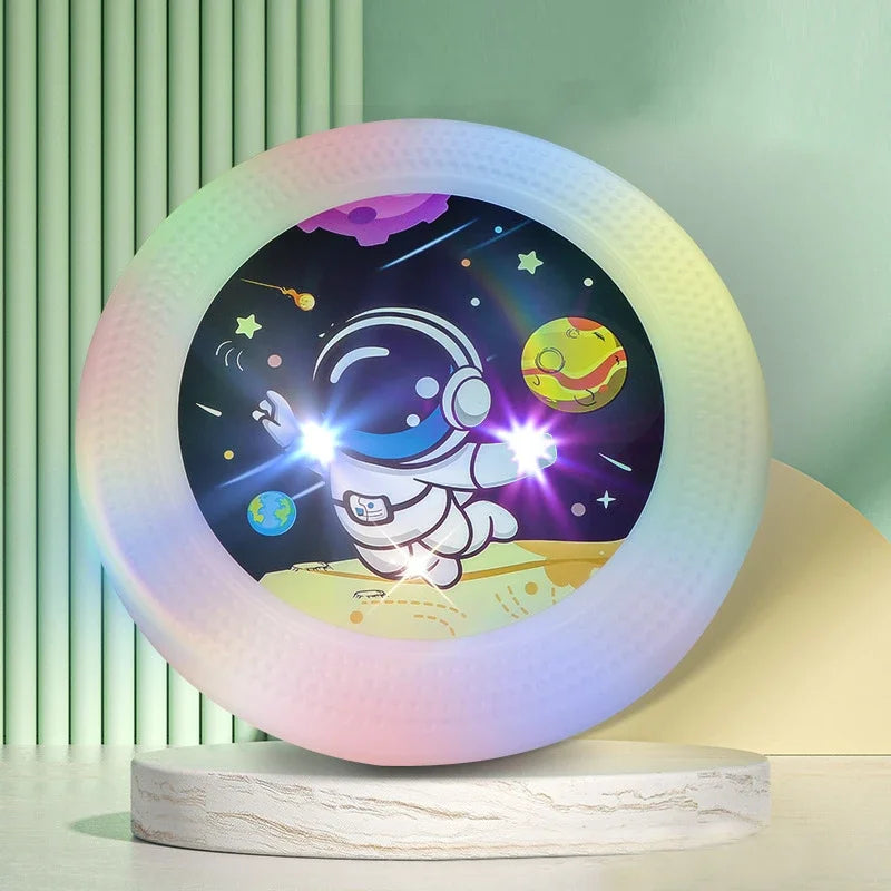 Outdoor Sports Flying Disk Led Flying Saucer Children Hand Throwing Disc Parent-Child Interactive Toys Dogs Flying Saucer Game - Qoraheyhub