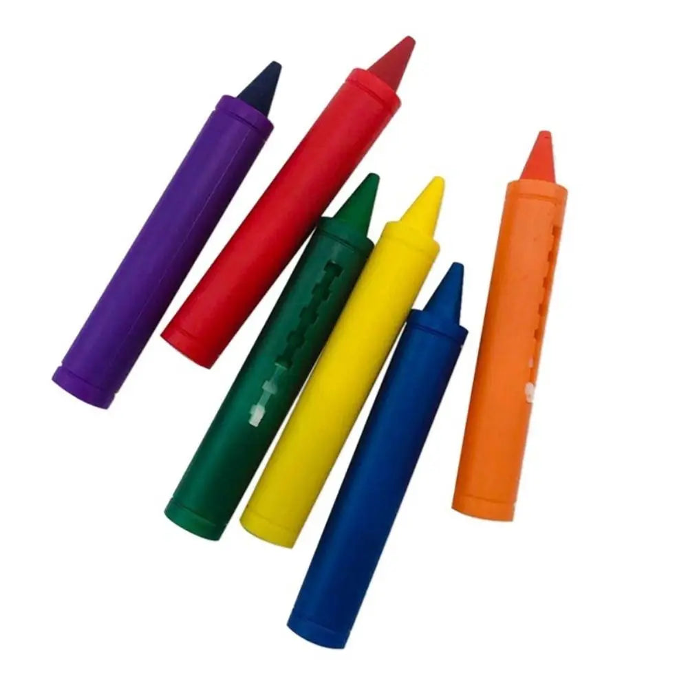 6Pcs New Erasable Bathroom Crayon Washable Multicolor Graffiti Toy Doodle Pen Baby Kids - Qoraheyhub
