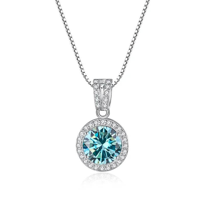 BIJOX STORY Moissanite Diamond Pendant Necklaces For Women 925 Sterling Silver Luxury Chain Trending Iced Bling Wedding Jewelry - Jewelrieshub - - jewelrieshub.com - Jewelrieshub -