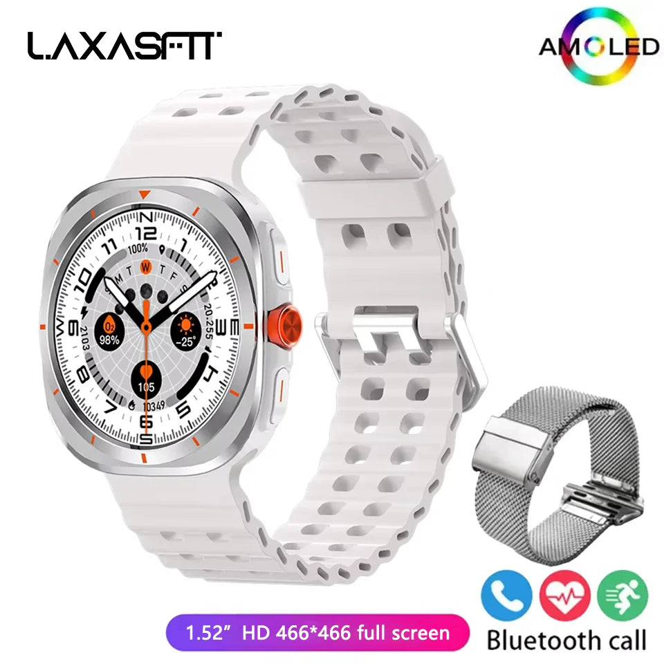 LAXASFIT Smart Watch GT7 Ultra 1.52-inch AMOLED Screen Bluetooth Talk Sports Fitness Smartwatch for Men Women Watch Holiday Gift - Qoraheyhub