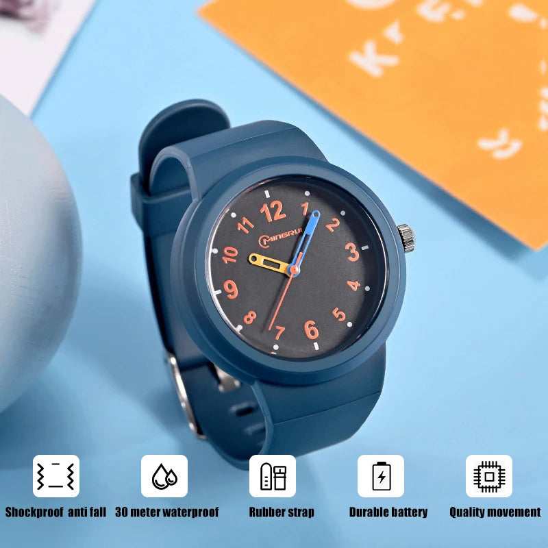 UTHAI CA03 3-12 Year Old Children's Watch Fashion Simple Sports Comfortable Waterproof High Boys Girls Quality Quartz Watches - Qoraheyhub