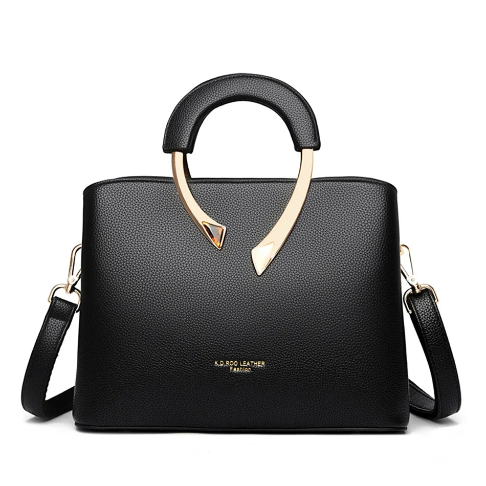 GENUINE VANDERWAH High Quality Pu Leather Casual Tote Luxury Handbags Women Bags Designer Shoulder Crossbody Bags for Women 2025