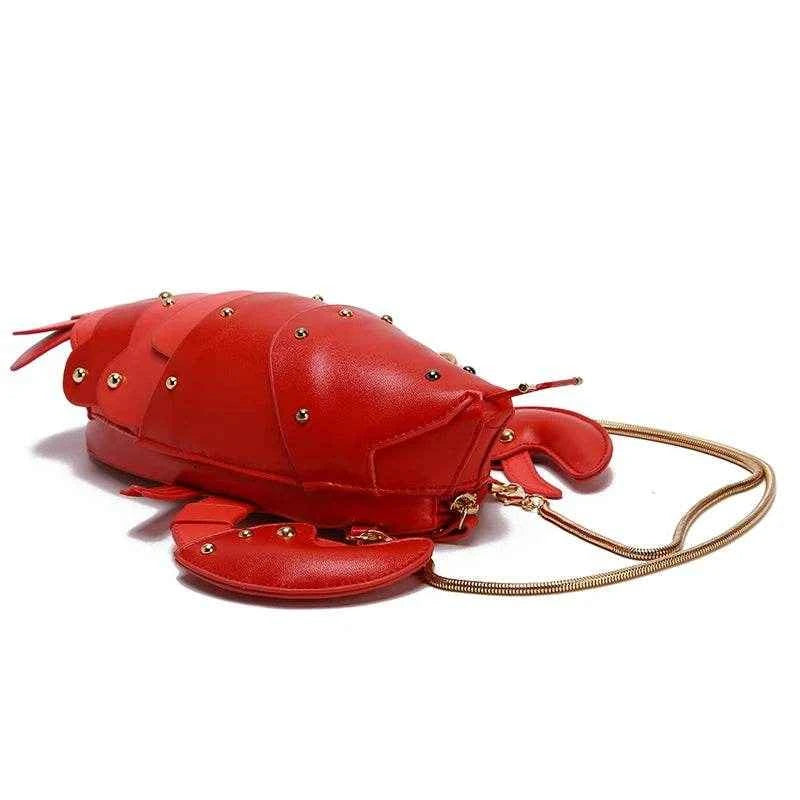 Cute Fashion Lobster Style Crossbody Mini Bag Pu Leather Girl's Chain Purses and Handbags Women Shoulder Bag Clutch Bag 2021