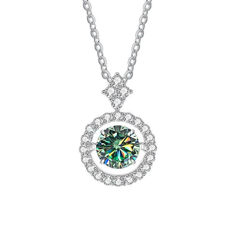 BIJOX STORY 1 CT Moissanite Pendant For Women Simulated Diamond Necklace S925 Sterling Silver Jewelry Girl Valentine's Day Gift - Jewelrieshub - - jewelrieshub.com - Jewelrieshub -