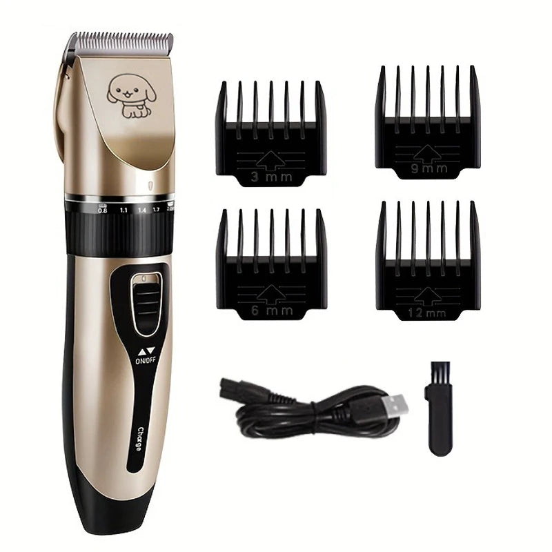 Pet Hair Trimmer Kit Electric Precision Clippers Perfect for Professional Grooming at Home, Ideal for Dogs and Cats - Qoraheyhub
