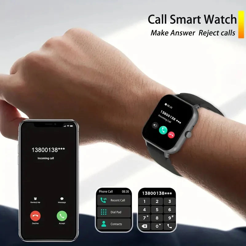 Smart watch, wireless calling /dial, multi -Sport mode,Suitable for men and women, sports watches, for iPhone/Andriod - Qoraheyhub