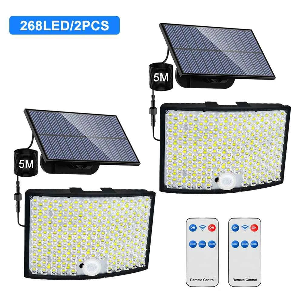 200/238 LED Solar lights motion sensor outdoor waterproof security lights Super Bright spotlight wall lamp for Garden Garage
