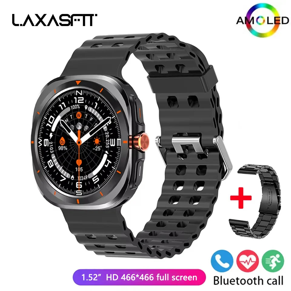 LAXASFIT Smart Watch GT7 Ultra 1.52-inch AMOLED Screen Bluetooth Talk Sports Fitness Smartwatch for Men Women Watch Holiday Gift - Qoraheyhub