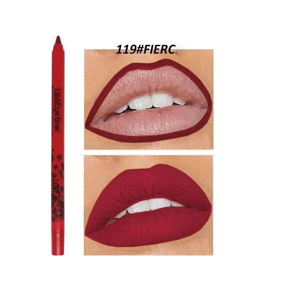 20 Color Slim Lip Liner Pencil Sexy Pink Brown Rose Lip Outline Matte Nude Lipstick Contouring Tint Waterproof Crayon Pen Makeup - Jewelrieshub - 17 - jewelrieshub.com - Jewelrieshub - 17
