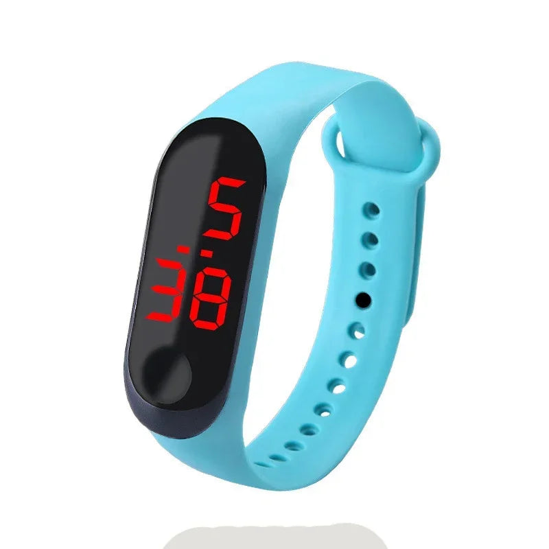 Fashion Sports Watch for Kids Children Waterproof Led Digital Watch Ultra-light Silicone Strap Teen Boys Girls WristWatch Unisex - Qoraheyhub