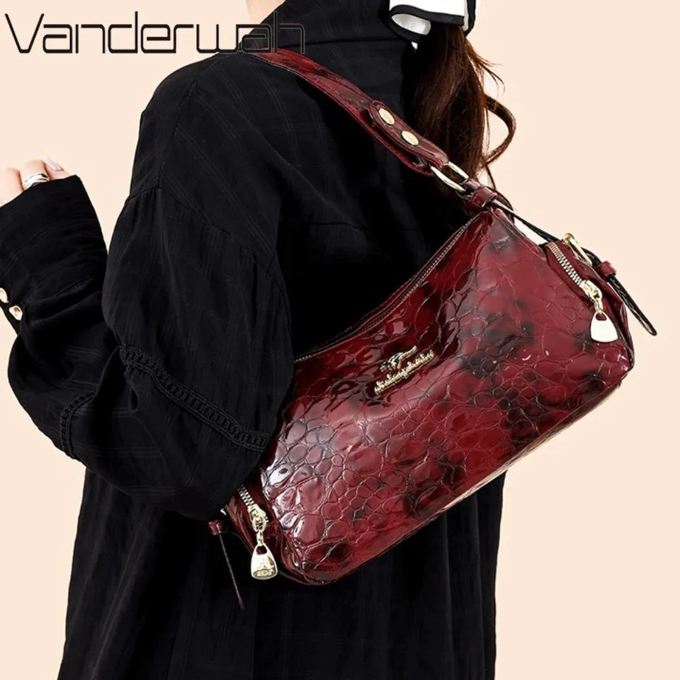 Genuine Brand High Quality Patent Leather Casual Tote Luxury Handbags Women Bags Designer Shoulde Hand Crossbody Bags for Women