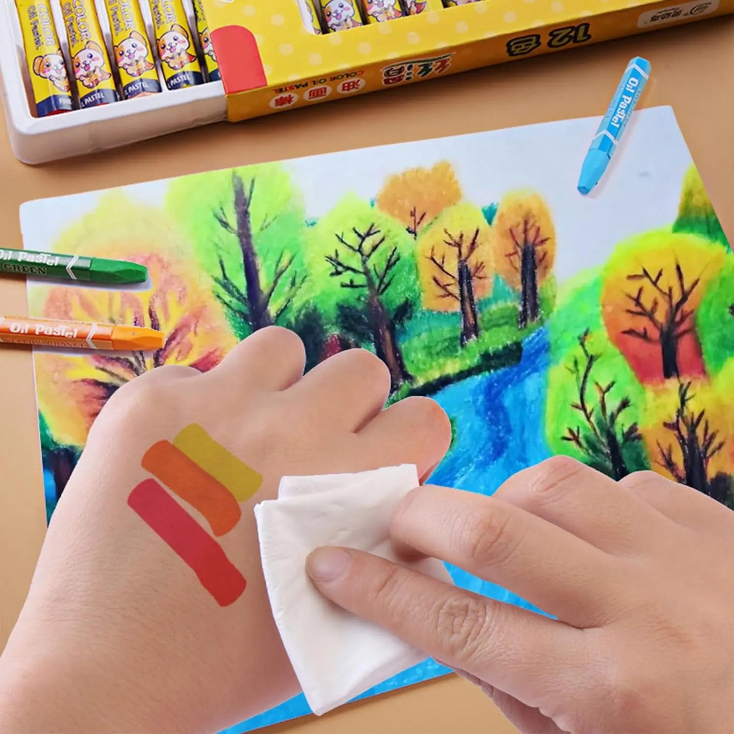 12/24/36 Colors Crayons Non Toxic Washable Oil Pastel for Kids,Art Supplies Drawing Coloring Crayon Set,Gift for Boys Girls - Qoraheyhub