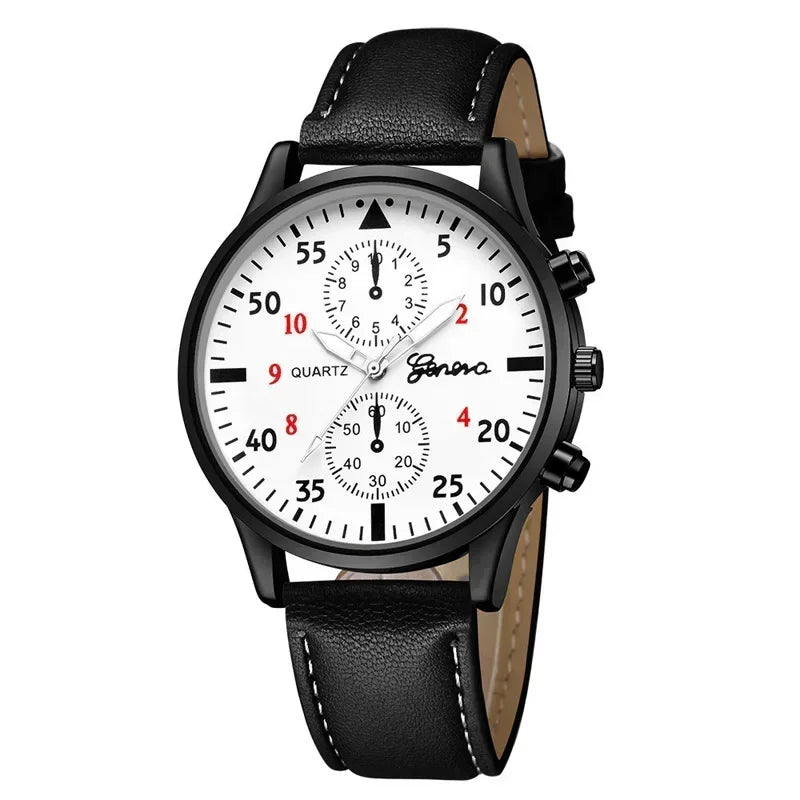 Reloj Hombre Watches for Men Business Mens Watch Luxury Leather Bracelet Quartz Wristwatch Casual Clock Gift Montres Hommes - Qoraheyhub