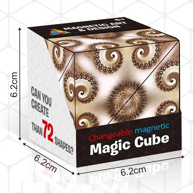 Magic Infinite Cosmic Cube Shasibo Cubes Magnetic Changeable Cubes Magnetic Cubes Magnet Fidget AntiStres Flip Cubic Puzzle Toys - Qoraheyhub