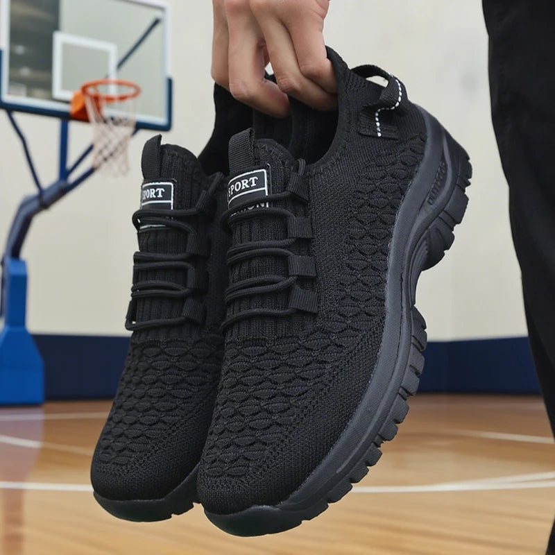 Men's Mesh Running Shoes Lightweight Athletic Casual Basketball Sneakers Male Non-Slip Sports Shoes Outdoor Travel Walking Shoes
