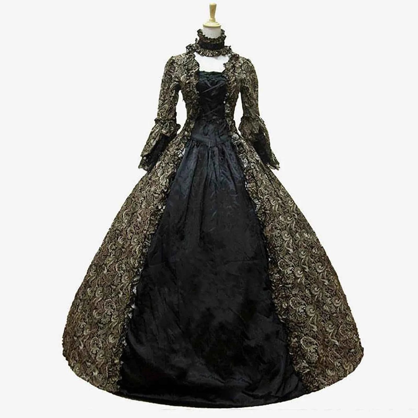 Medieval Hood Green Cocktail Dress Vintage Party Costume Masquerade Prom Dress Floor Sexy Anime Cosplay Costumes Vestidos