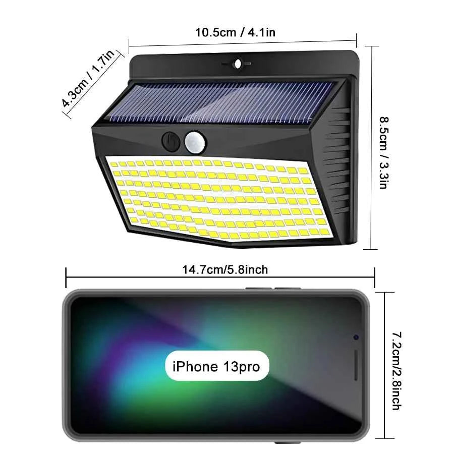 138/468/238 LED Solar Light Outdoor waterproof for garden Powered Sunlight street wall light security lighting 3 mode