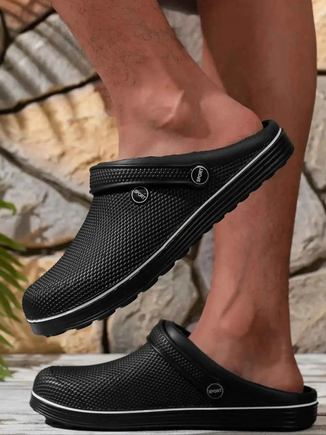 Men's Flat-Soled Clogs Are Breathable, Comfortable, Non-Slip, Wear-Resistant, Casual and Versatile, Daily Home Outing Work Shoes