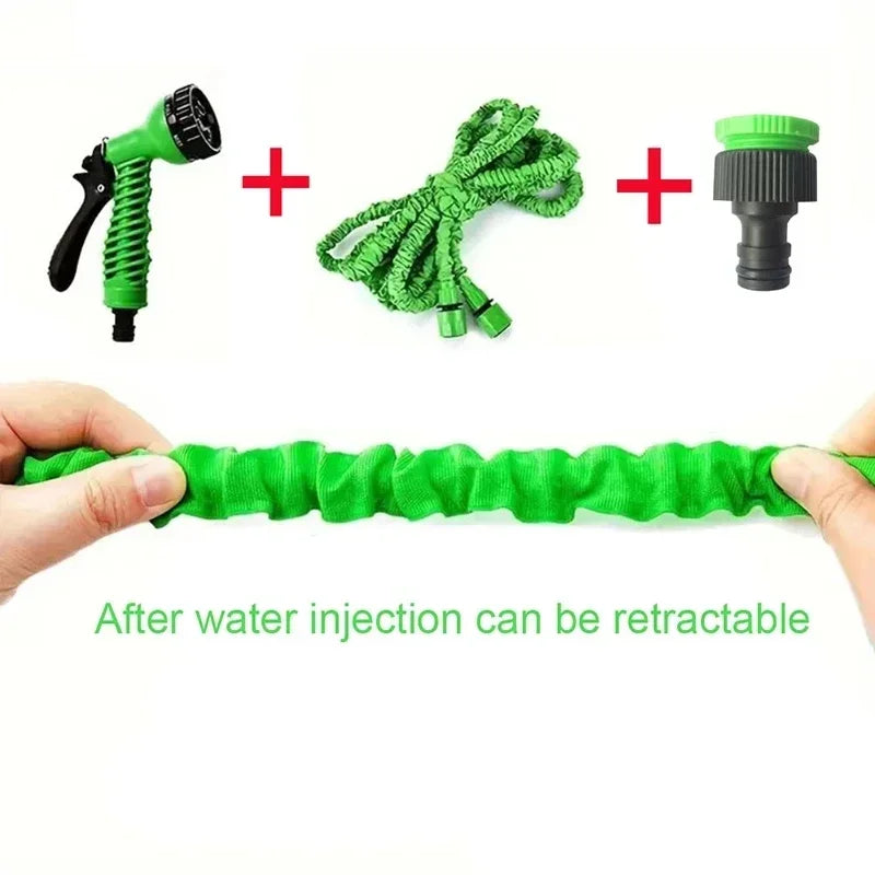 Extendable Garden Hose, High-Pressure Car Wash with 7 Spraying Functions, Home Garden Watering Hose for Multiple Uses,Water Gun