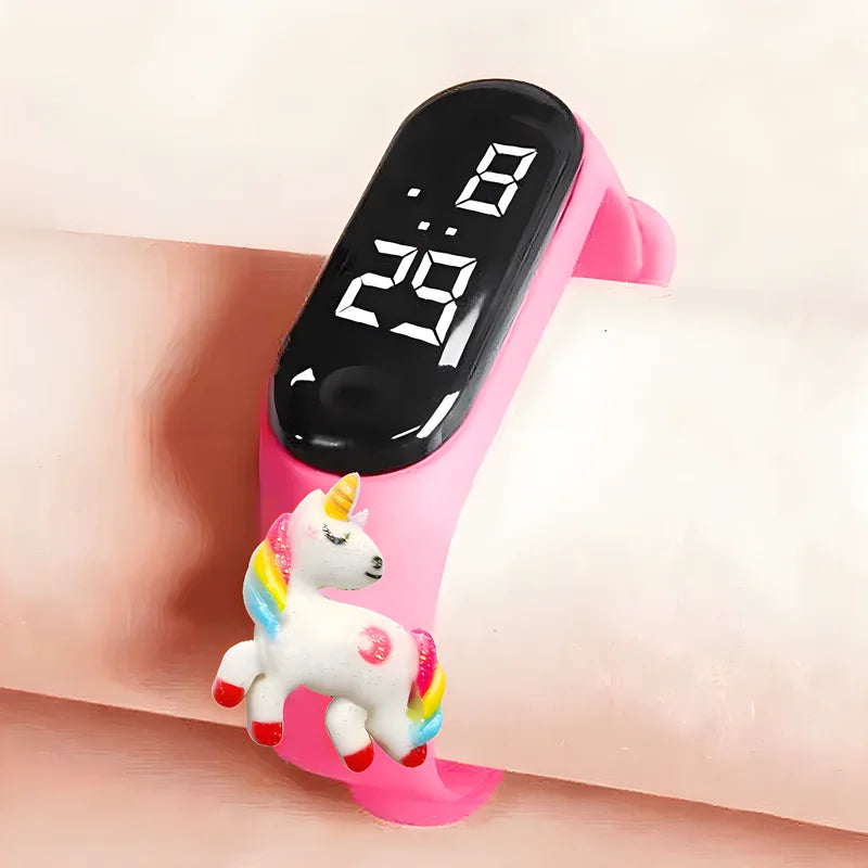 Waterproof Sports Watch for Kids Cartoon Dinosaur Unicorn Toys Children Led Digital Electronic Watch for Boys Girls Bracelet - Qoraheyhub