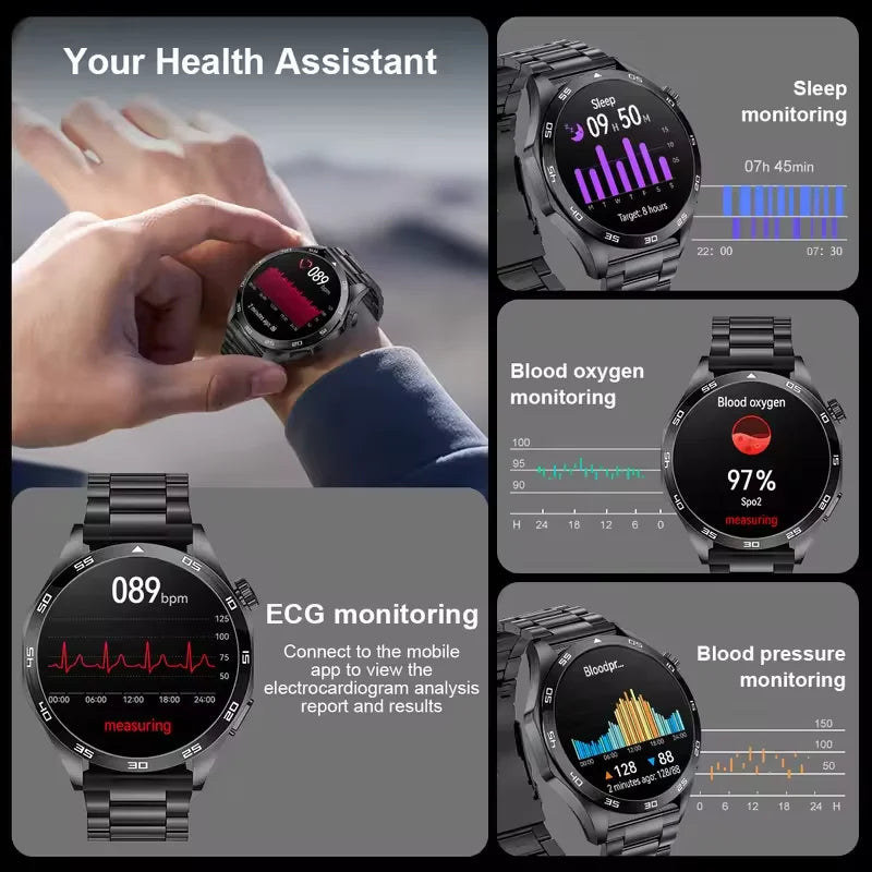 For HUAWEI GT5 Pro GPS NFC Smart Watch Men 360*360 AMOLED Screen Heart rate Bluetooth Call IP67 Waterproof Man Smartwatch 2025 - Qoraheyhub