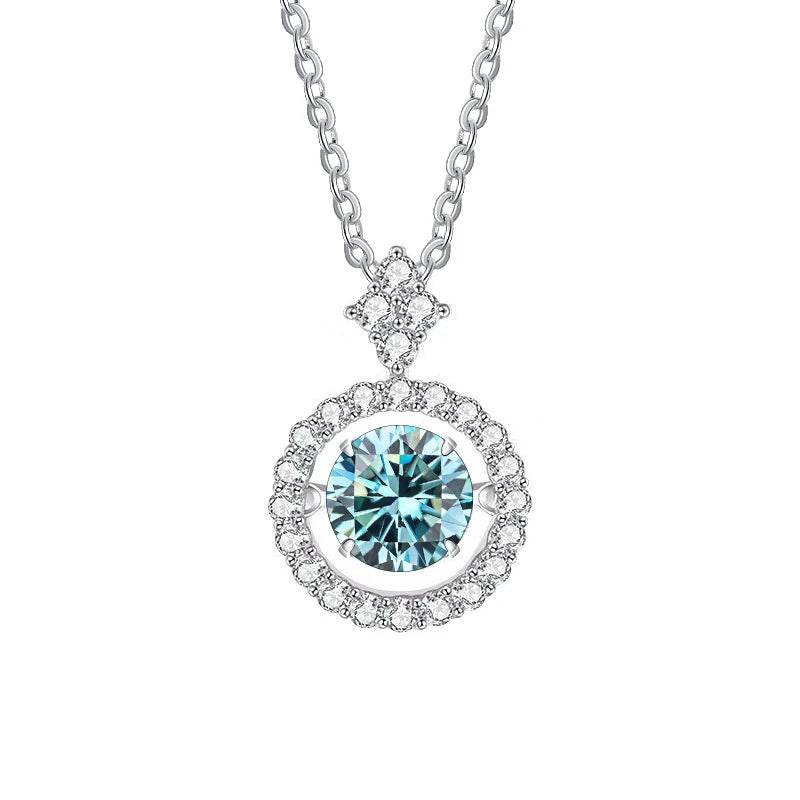 BIJOX STORY 1 CT Moissanite Pendant For Women Simulated Diamond Necklace S925 Sterling Silver Jewelry Girl Valentine's Day Gift - Jewelrieshub - - jewelrieshub.com - Jewelrieshub -
